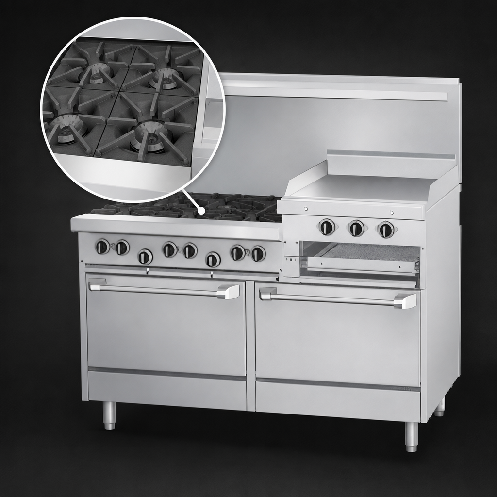 Six Open Burners