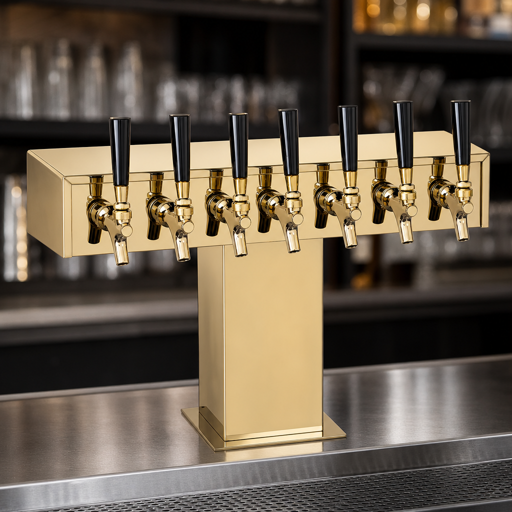Wide Base 8-Faucet Layout