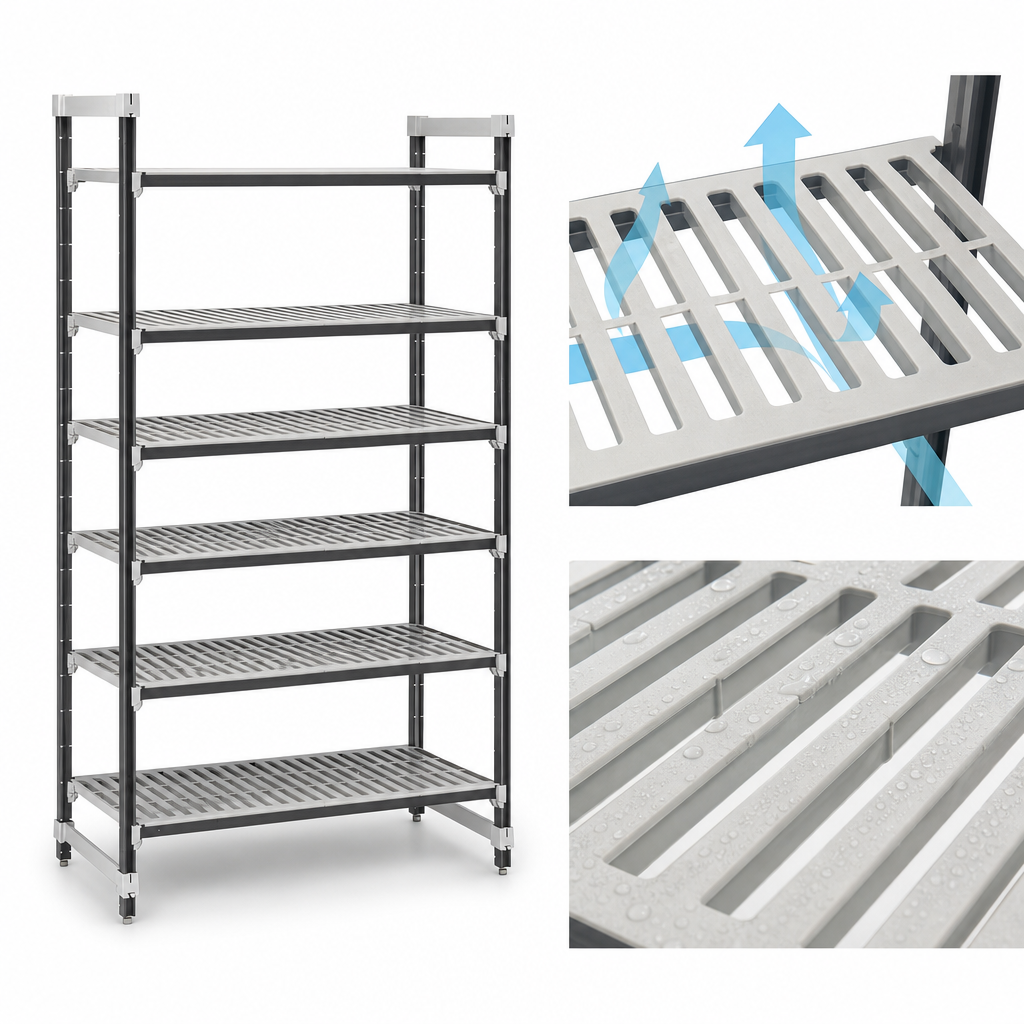 Vented Reinforced Polypropylene Shelf Plates