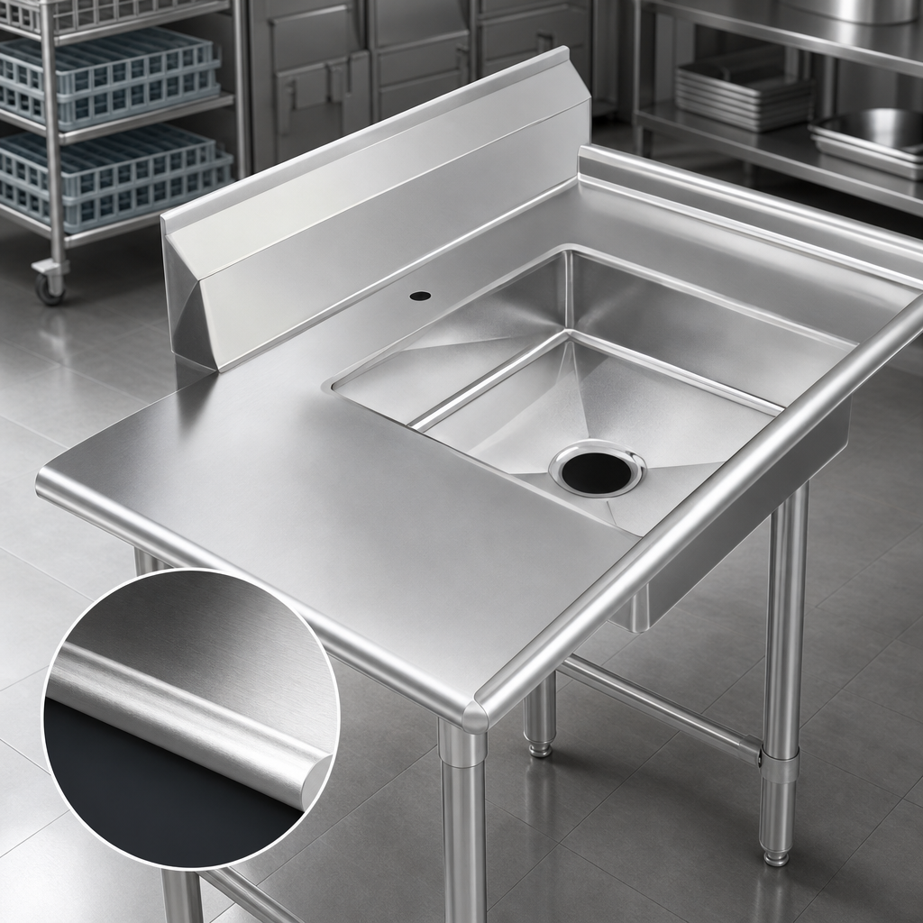 16-Gauge 304 Stainless Steel Top