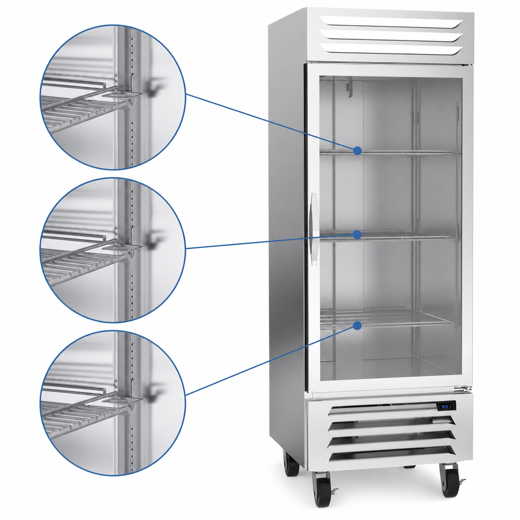 Three Adjustable Wire Shelves