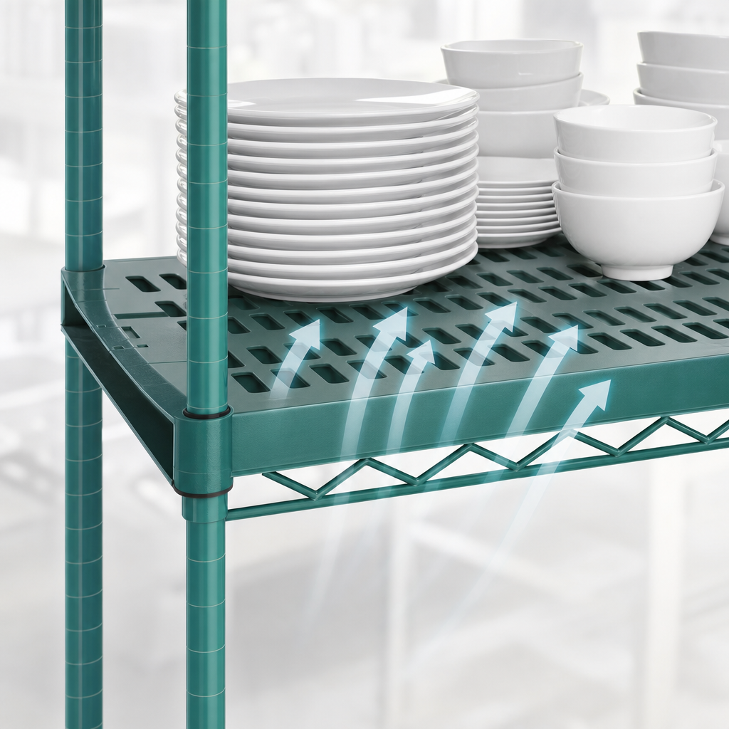 Louvered Shelf Surface