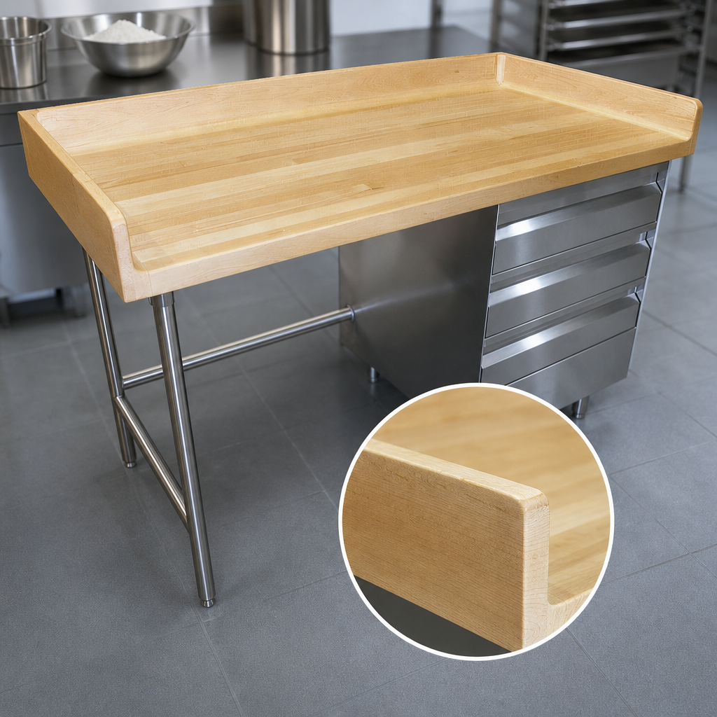 Thick Wood Work Surface