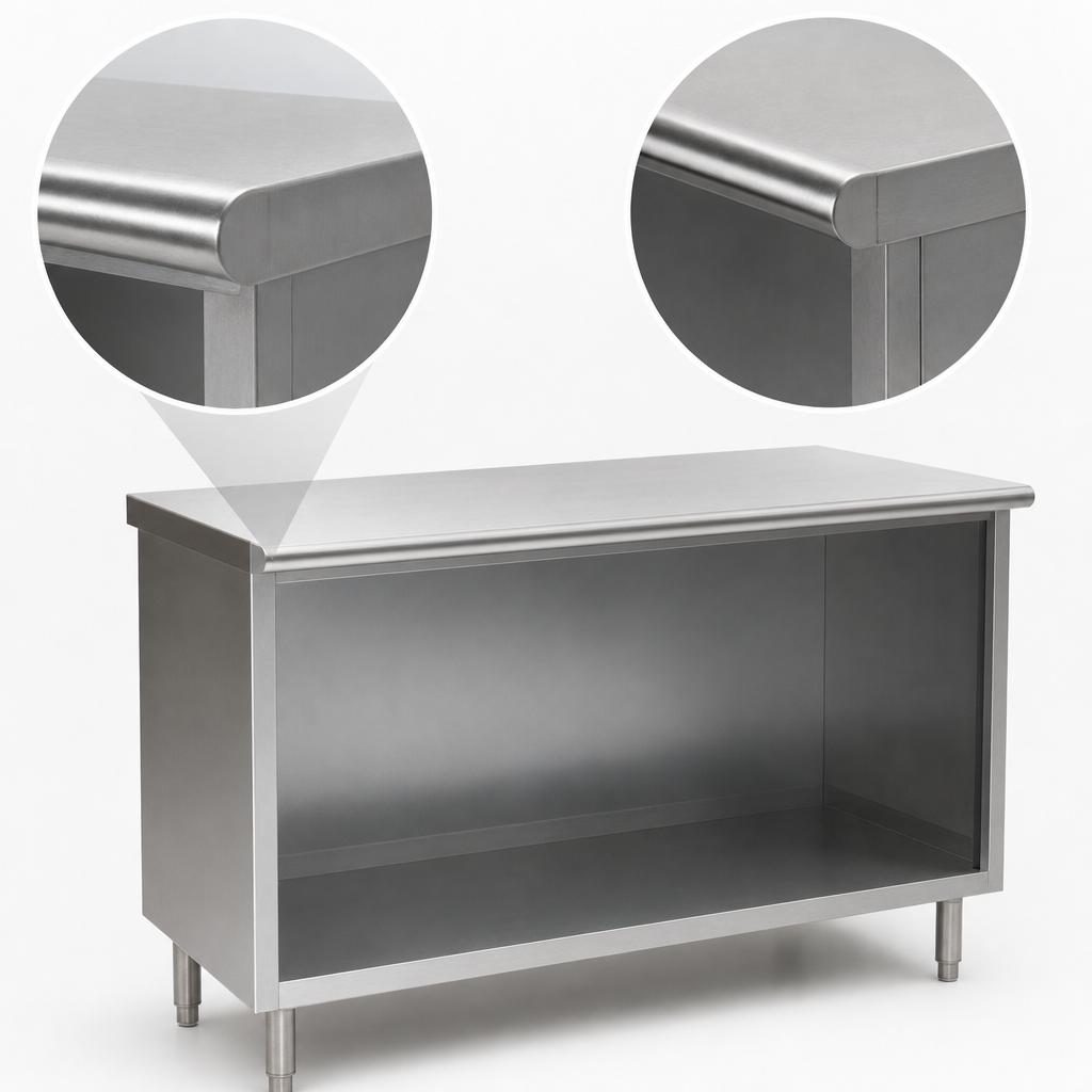 Sanitary Rolled Front And Rear Edges