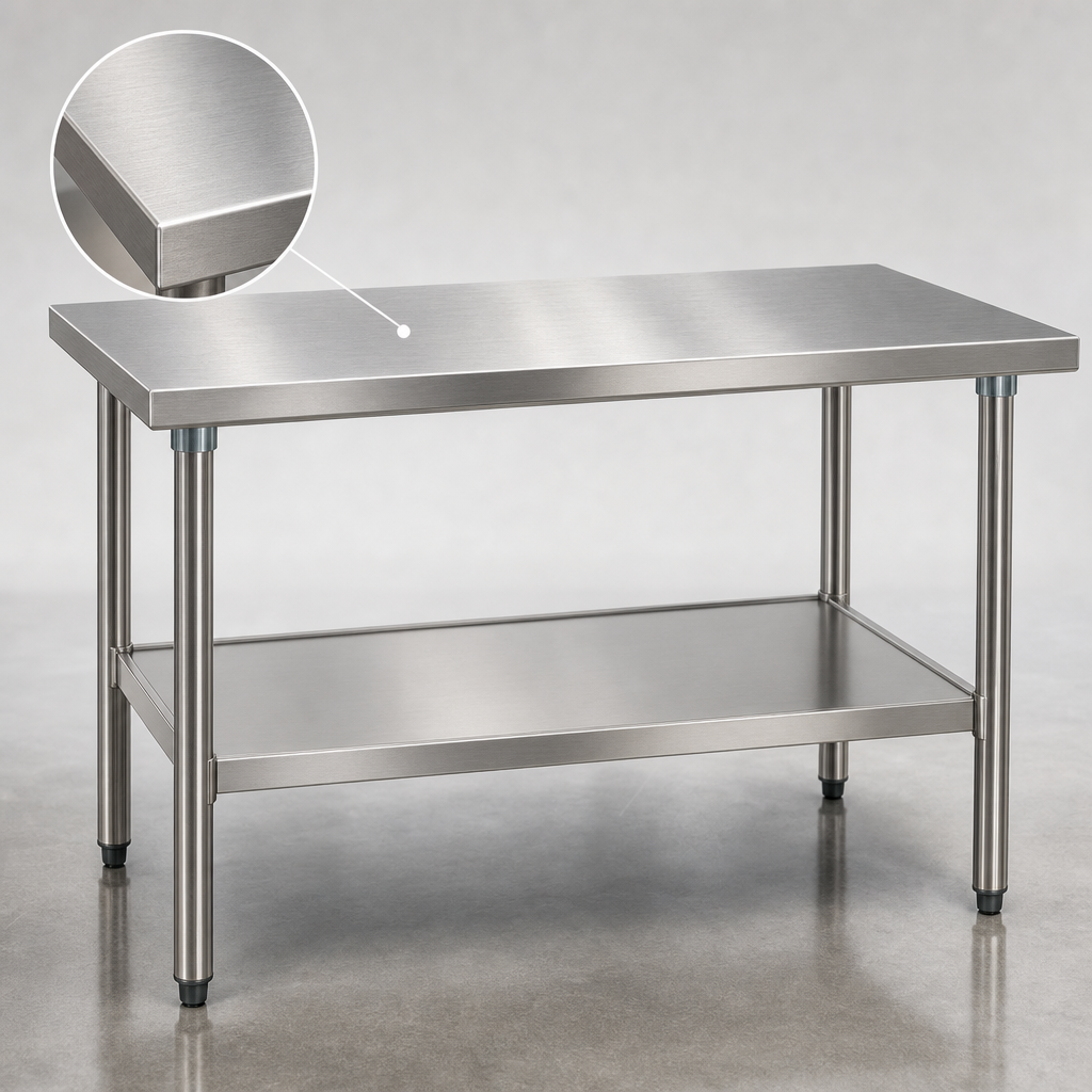 16-Gauge 300-Series Stainless Steel Top