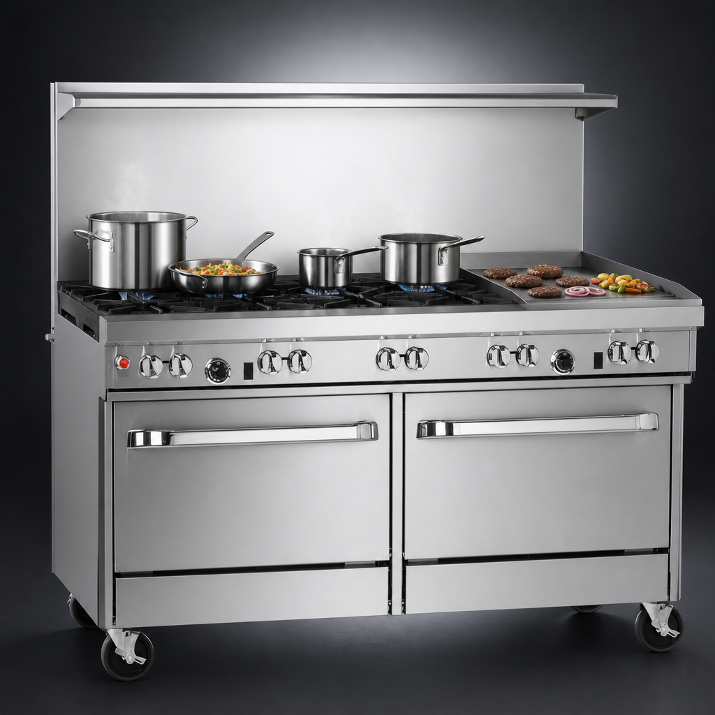Five-Burner Top with 24-Inch Griddle