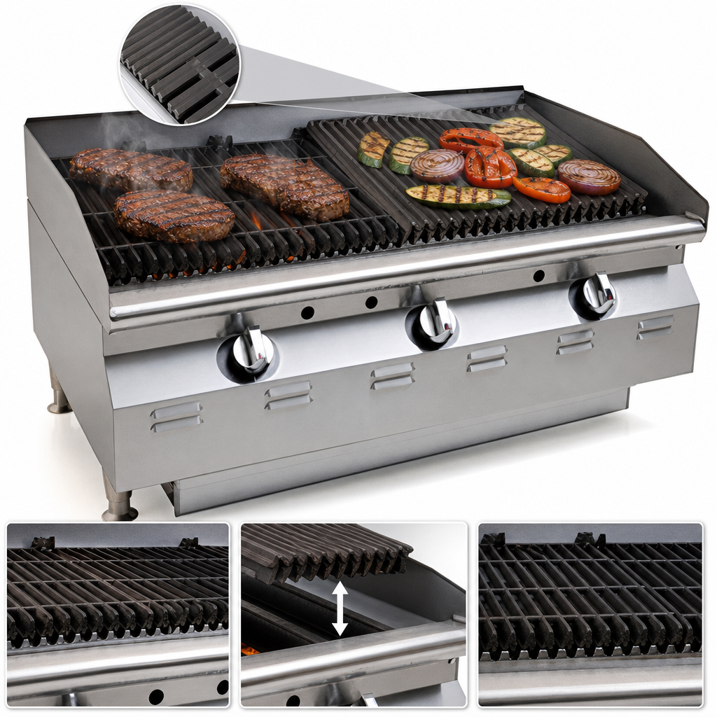 Heavy-Duty Adjustable Cast Iron Grates