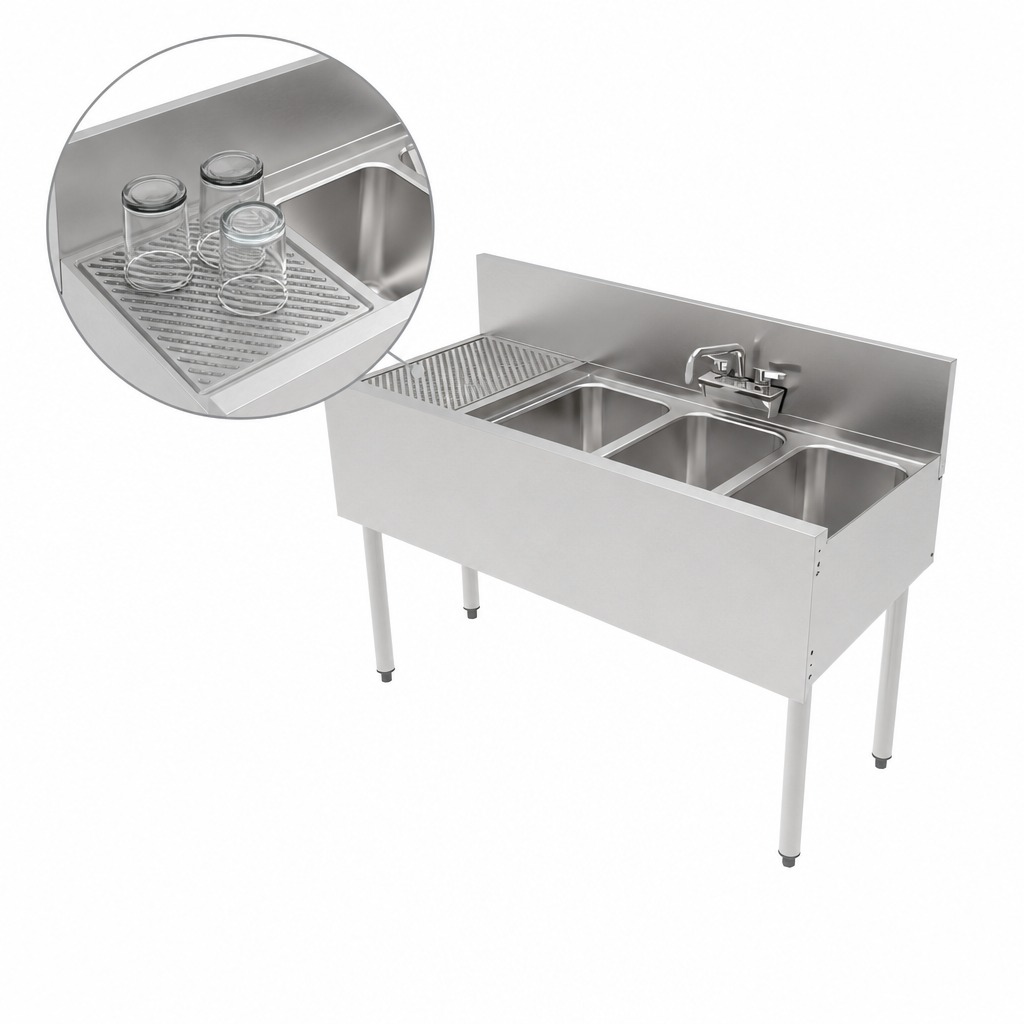 Left-Side Pitched Drainboard