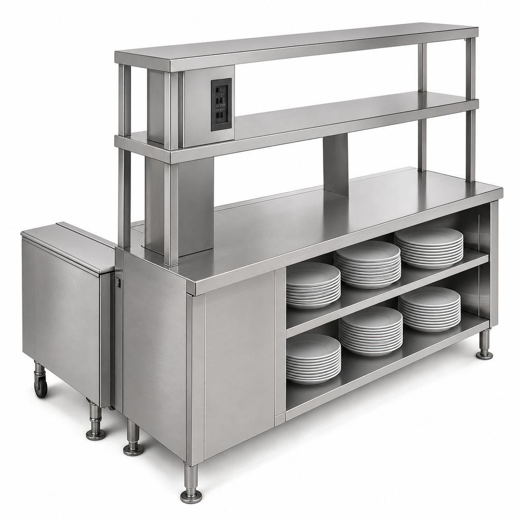 Integrated Plate Storage Cabinet