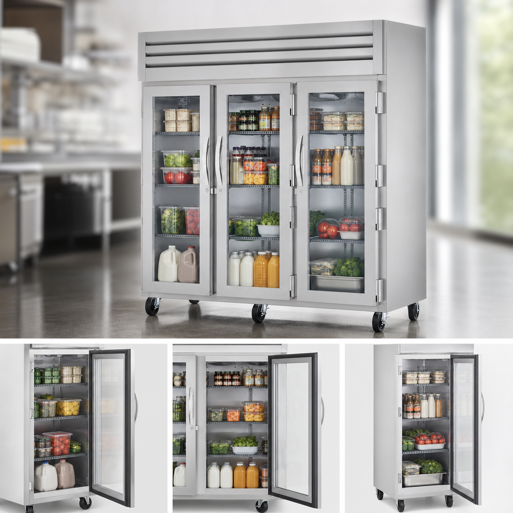 Three-Section Glass Door Design