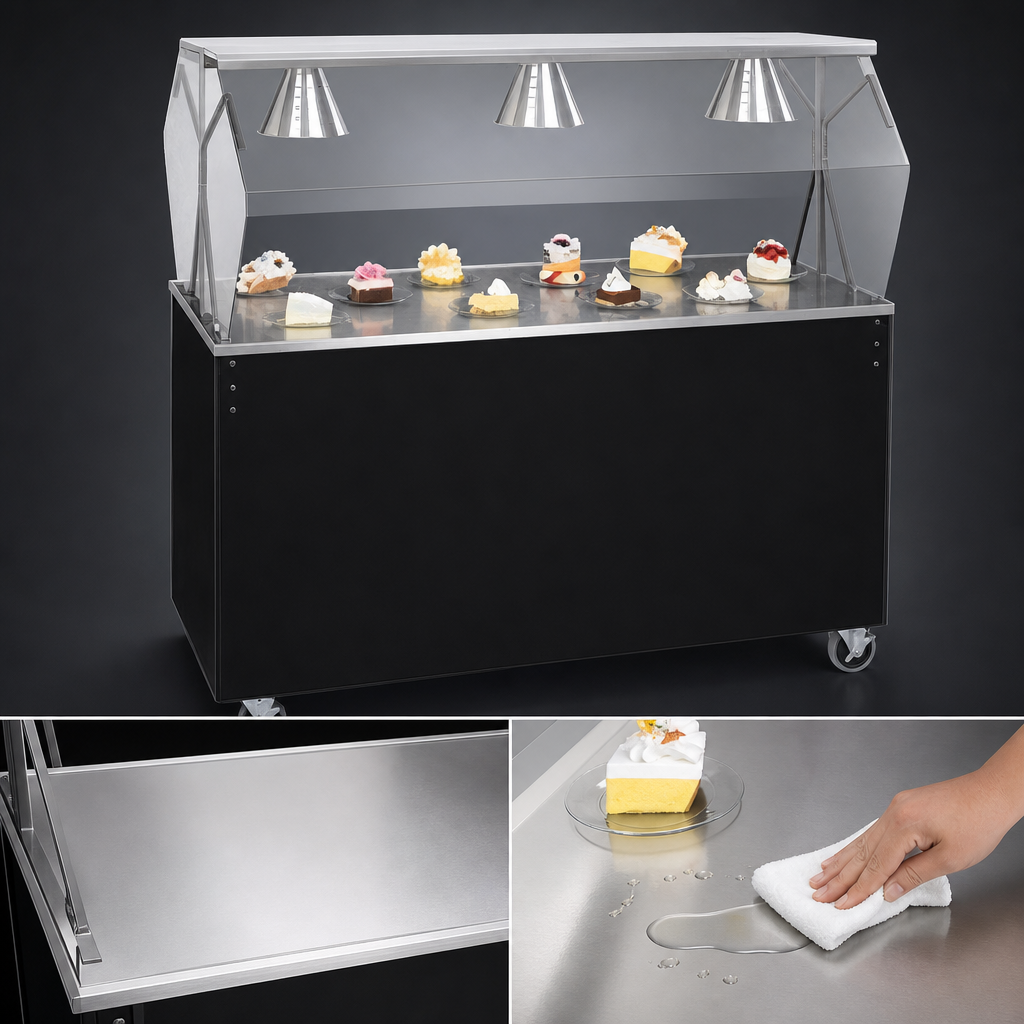 One-Piece Stainless Steel Work Surface