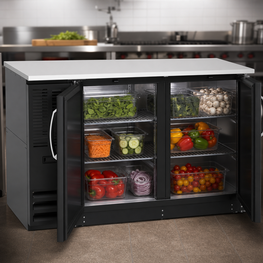 Food-Rated Open-Food Cabinet