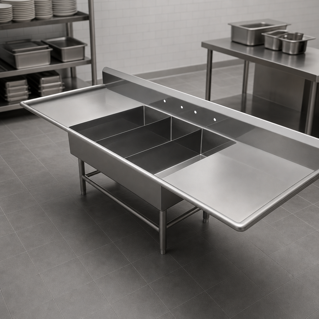 Three-Compartment Platter Sink