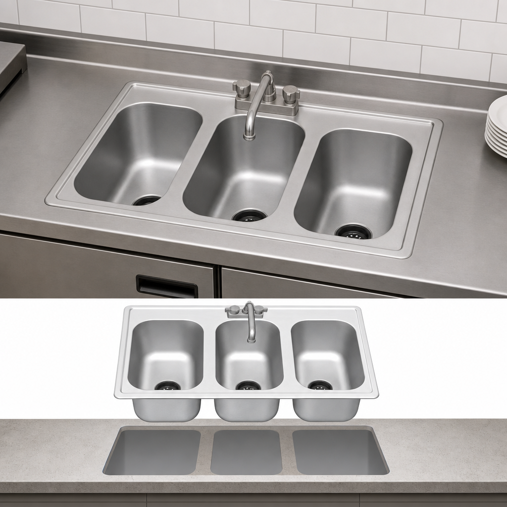 Self-Rimming Drop-In Design