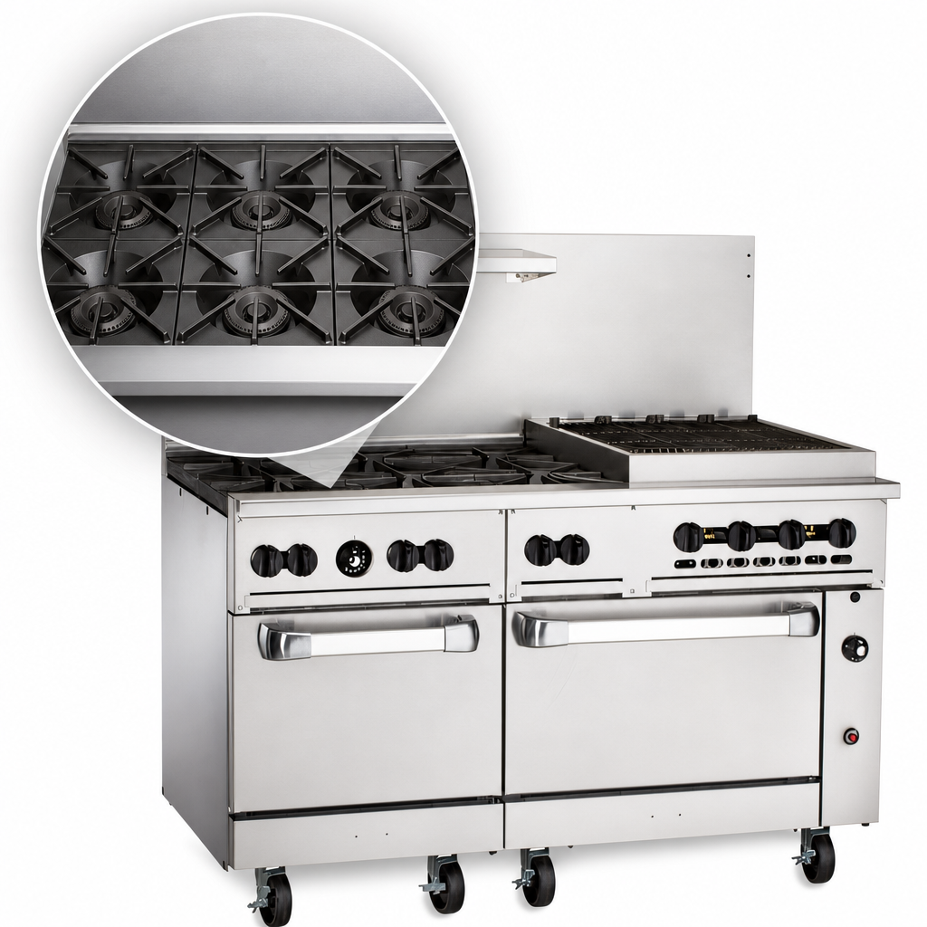 Six Open Burners
