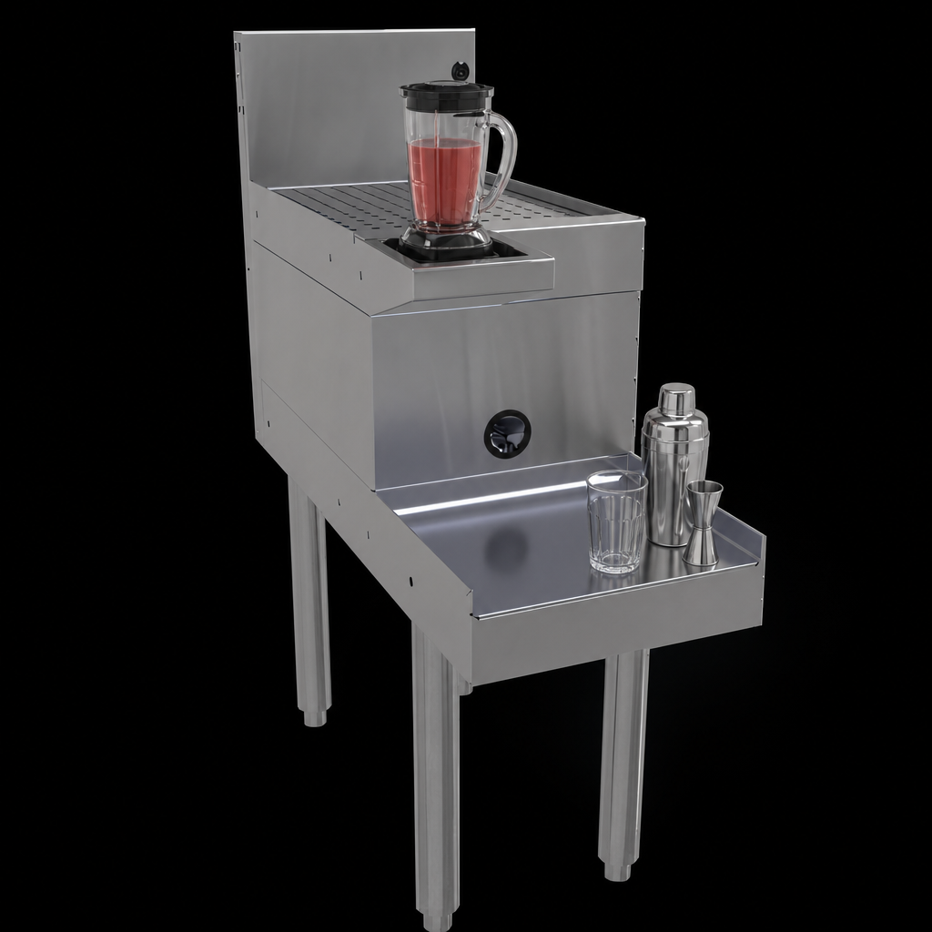 Drainboard Top With Blender Recessed Step