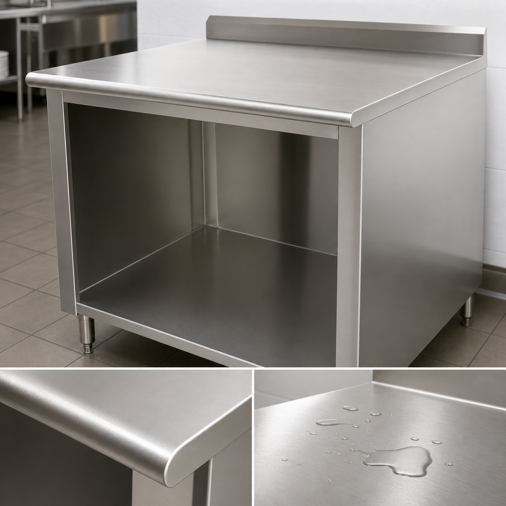14-Gauge 304 Stainless Steel Top