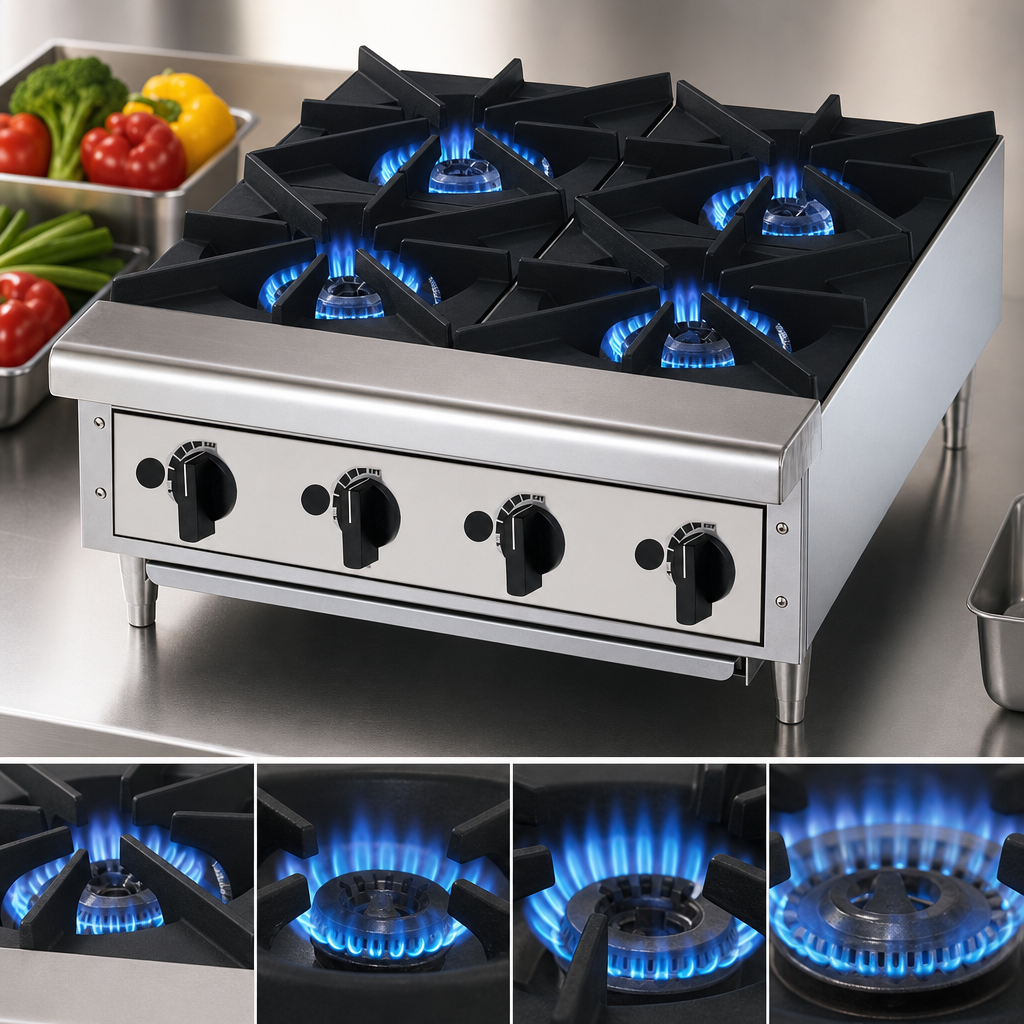 Four High-Output Burners