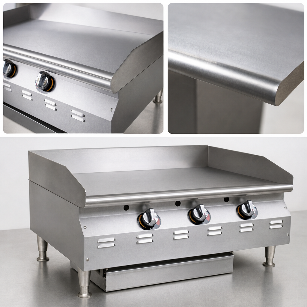 3/4-Inch Smooth Polished Steel Griddle Plate