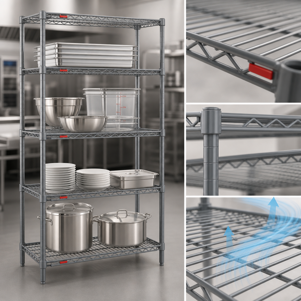 Patented QuadTruss Wire Shelves