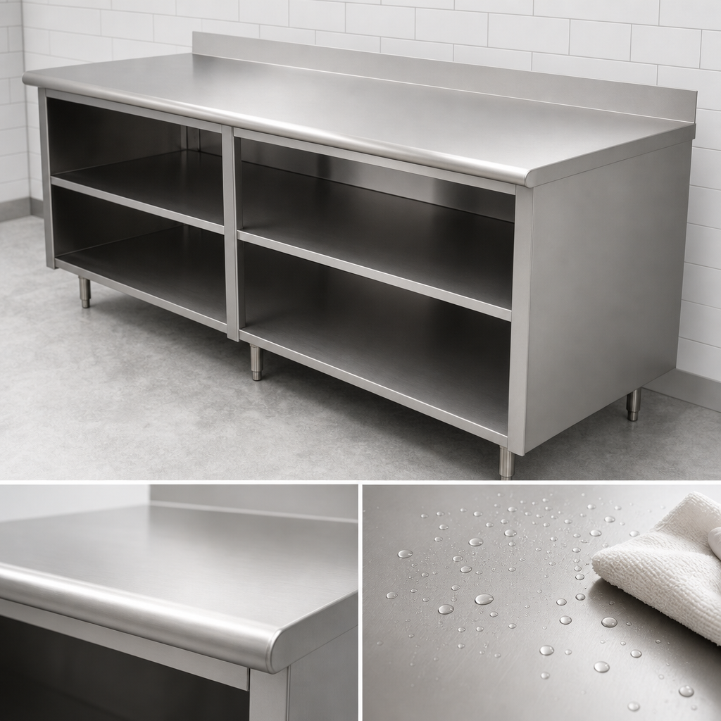 16-Gauge 304 Stainless Steel Top