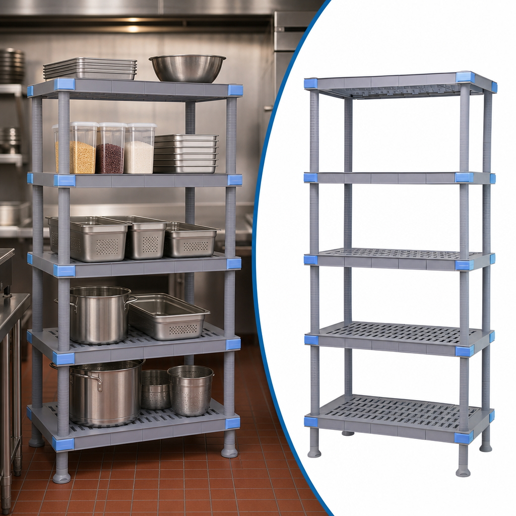 Five Open Grid Shelves