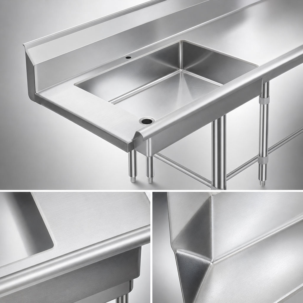 16-Gauge 304 Stainless Steel Top