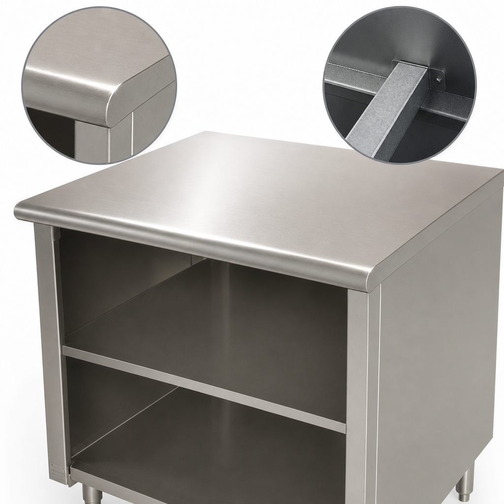 16-Gauge 304 Stainless Steel Top