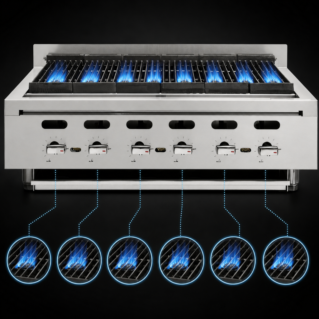 Eight High-Output Burners