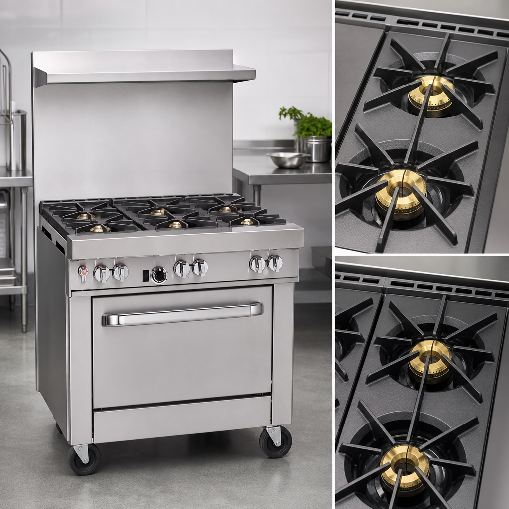 Four Open Burners