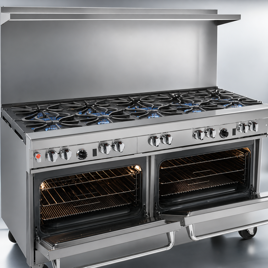Six Non-Clog Open Burners