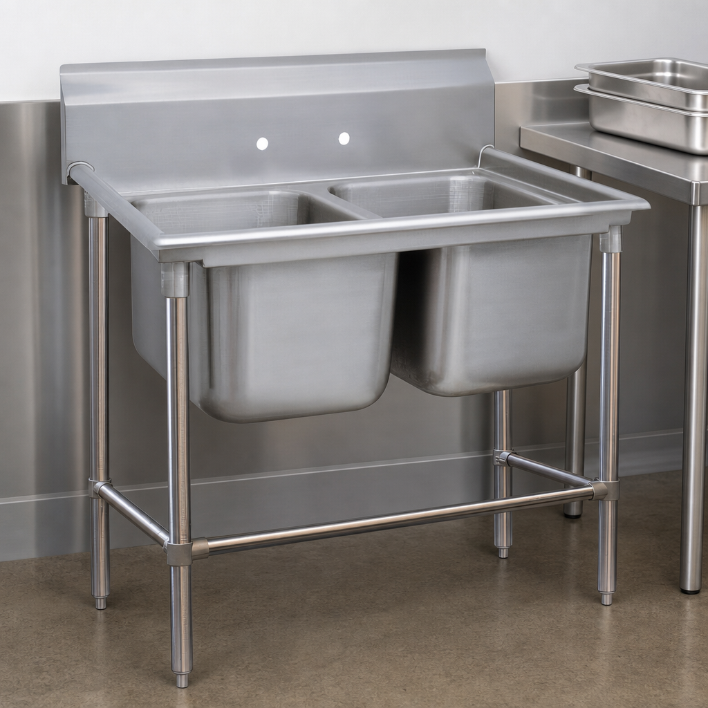 No-Drainboard Two-Compartment Layout