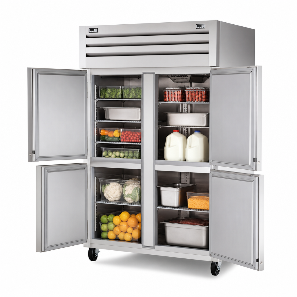 Four Stainless Steel Half Doors