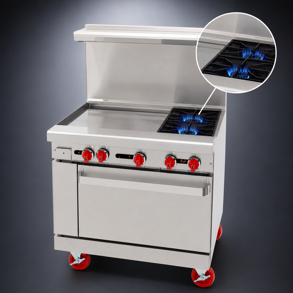 Two 32,000 BTU Open Burners