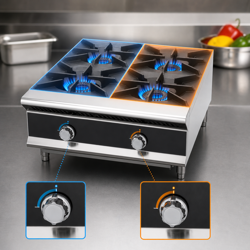Two Individually Controlled Burners