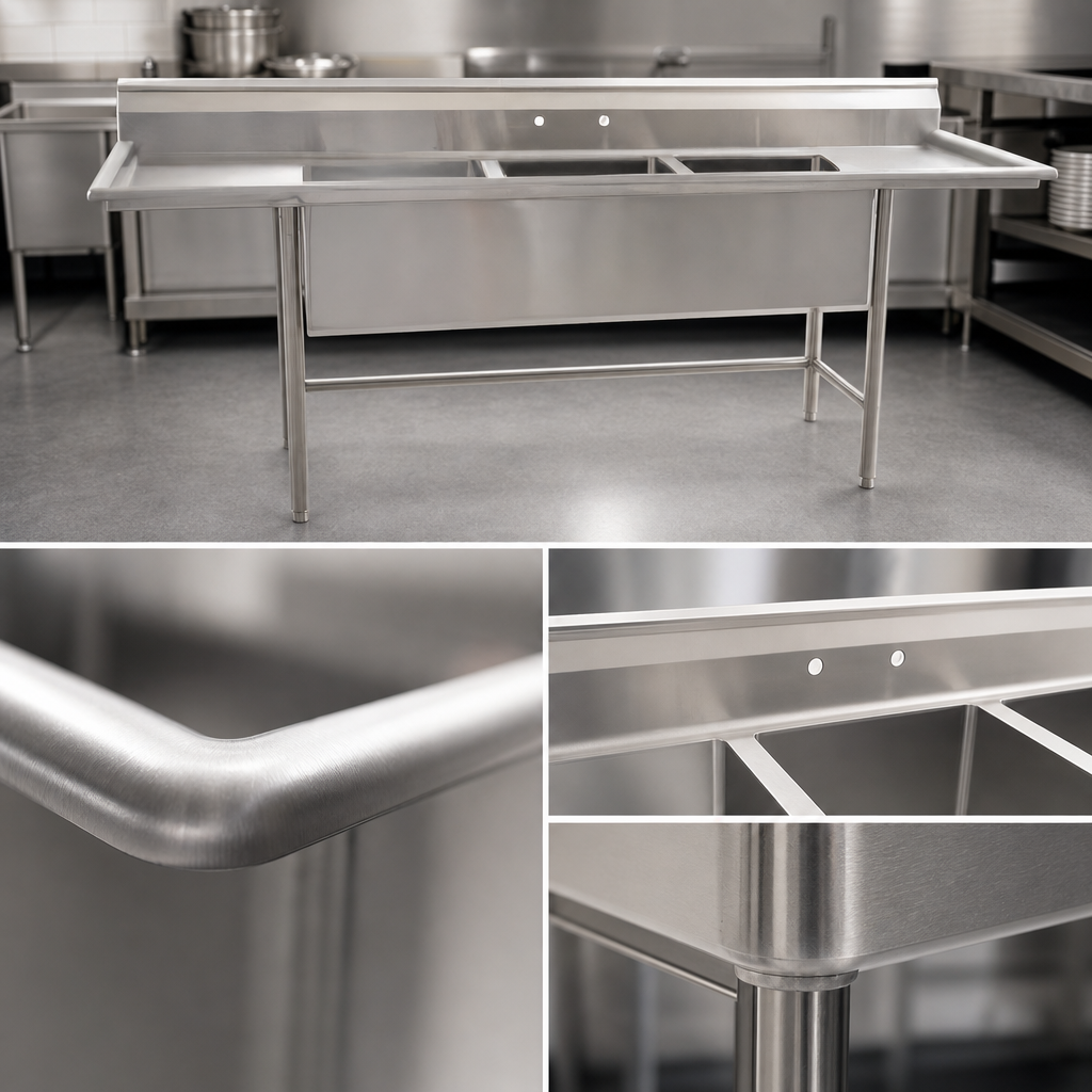 14-Gauge 304 Stainless Steel Construction