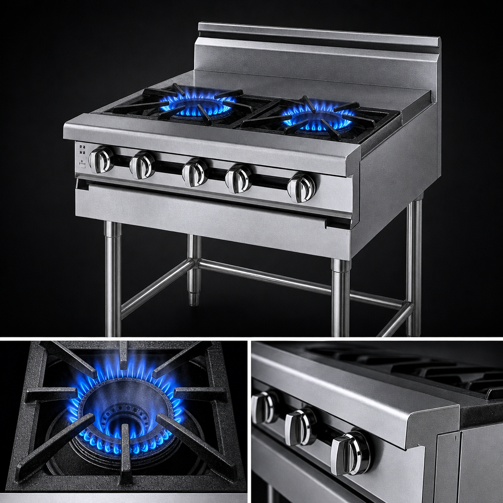 Two 35,000 BTU Open Burners