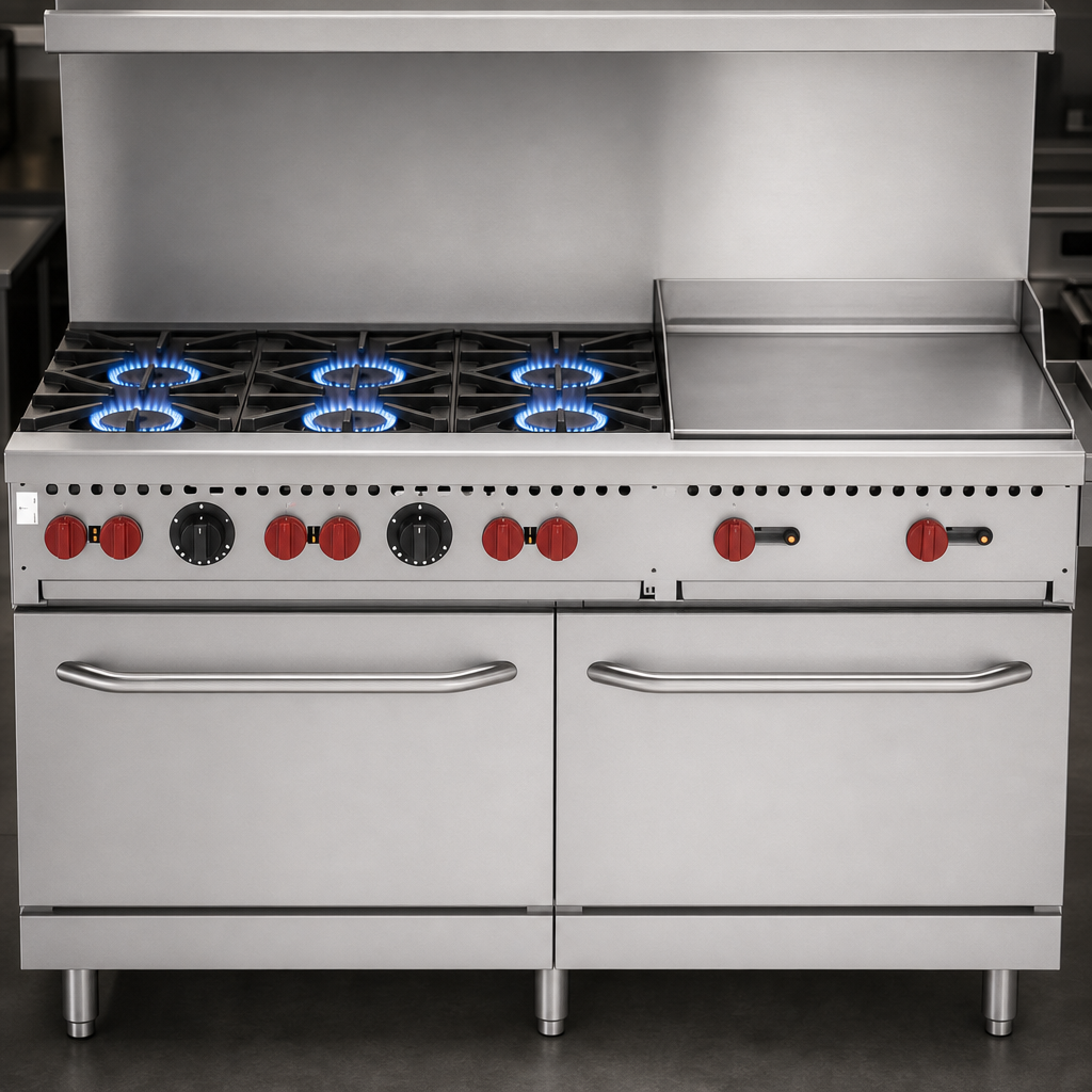 Six Open Burners
