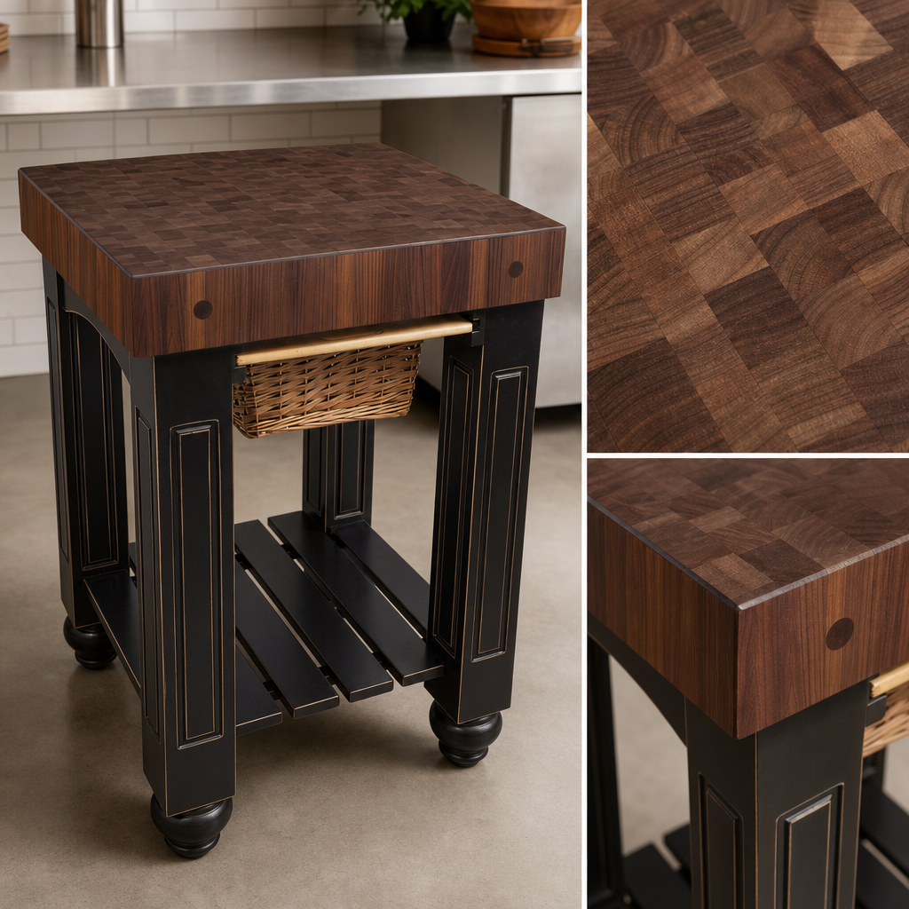 End-Grain Walnut Top