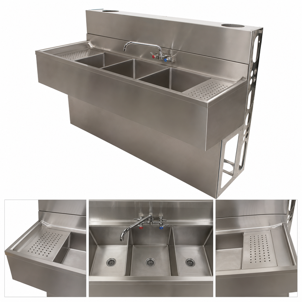 Three-Compartment Sink