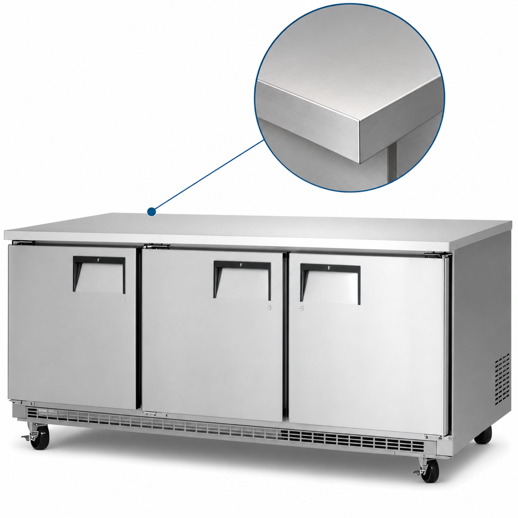 16-Gauge Stainless Steel Worktop