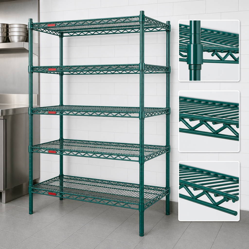 Patented QuadTruss Wire Shelves