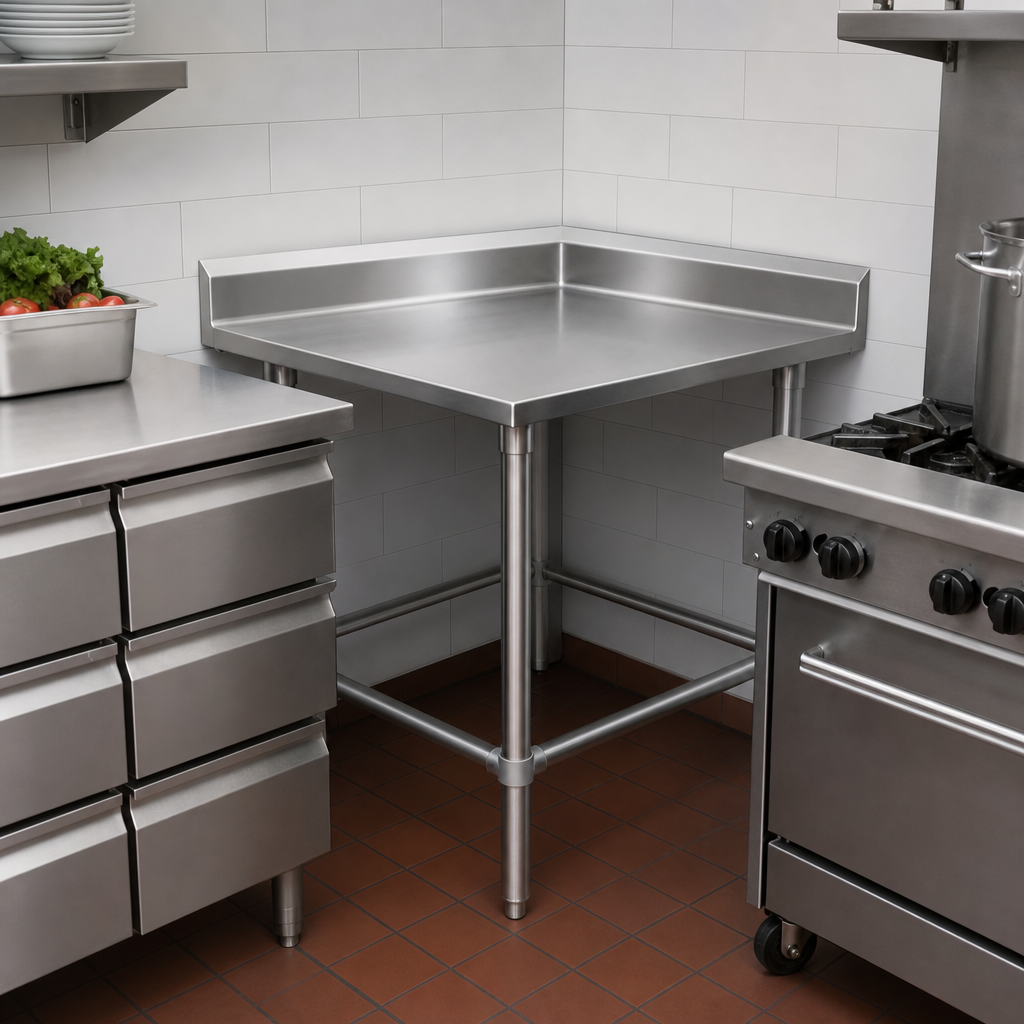 Corner Work Table Design