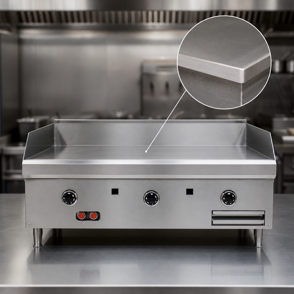1-Inch Polished Steel Griddle Plate