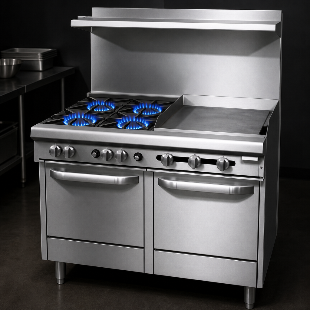 Four 28,000 BTU Open Burners