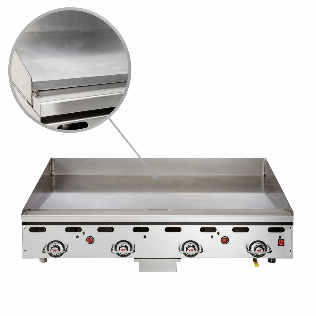 1-Inch Polished Steel Griddle Plate