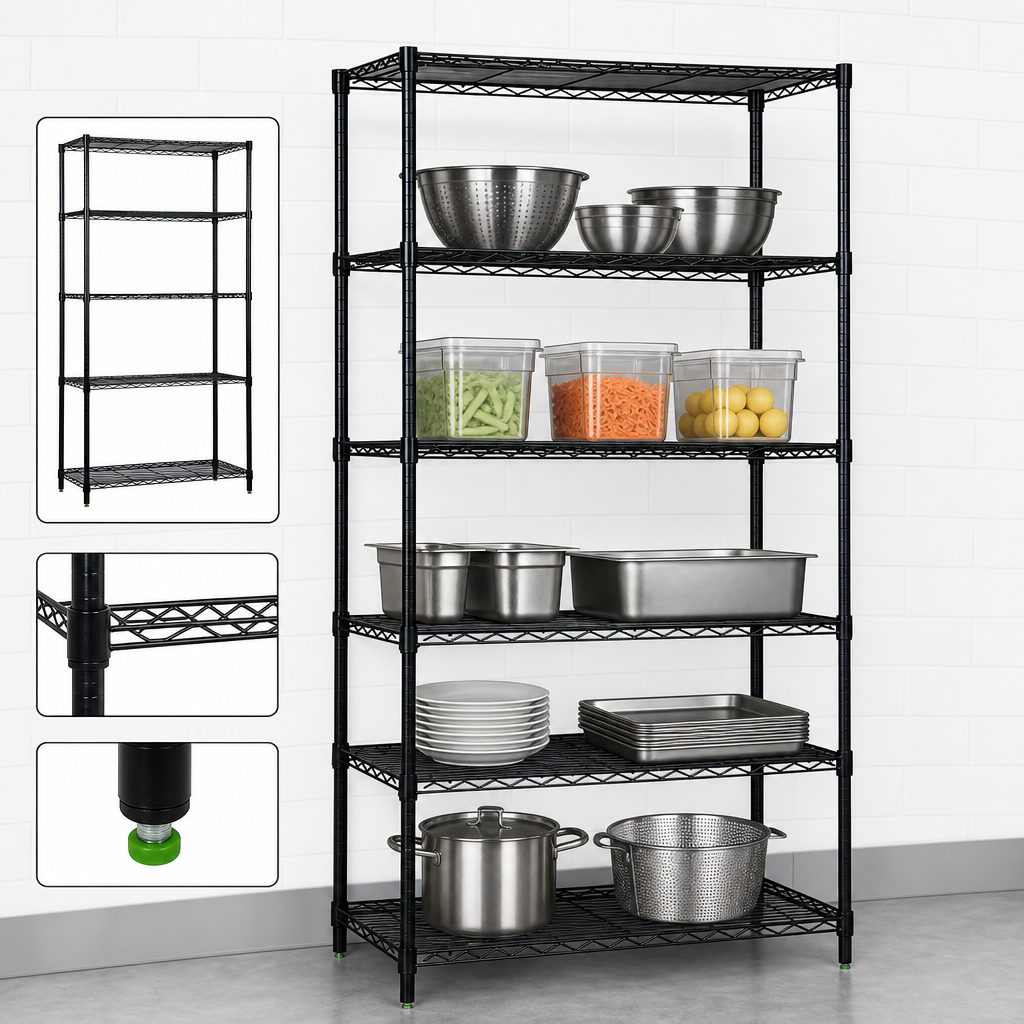 Five Wire Shelves