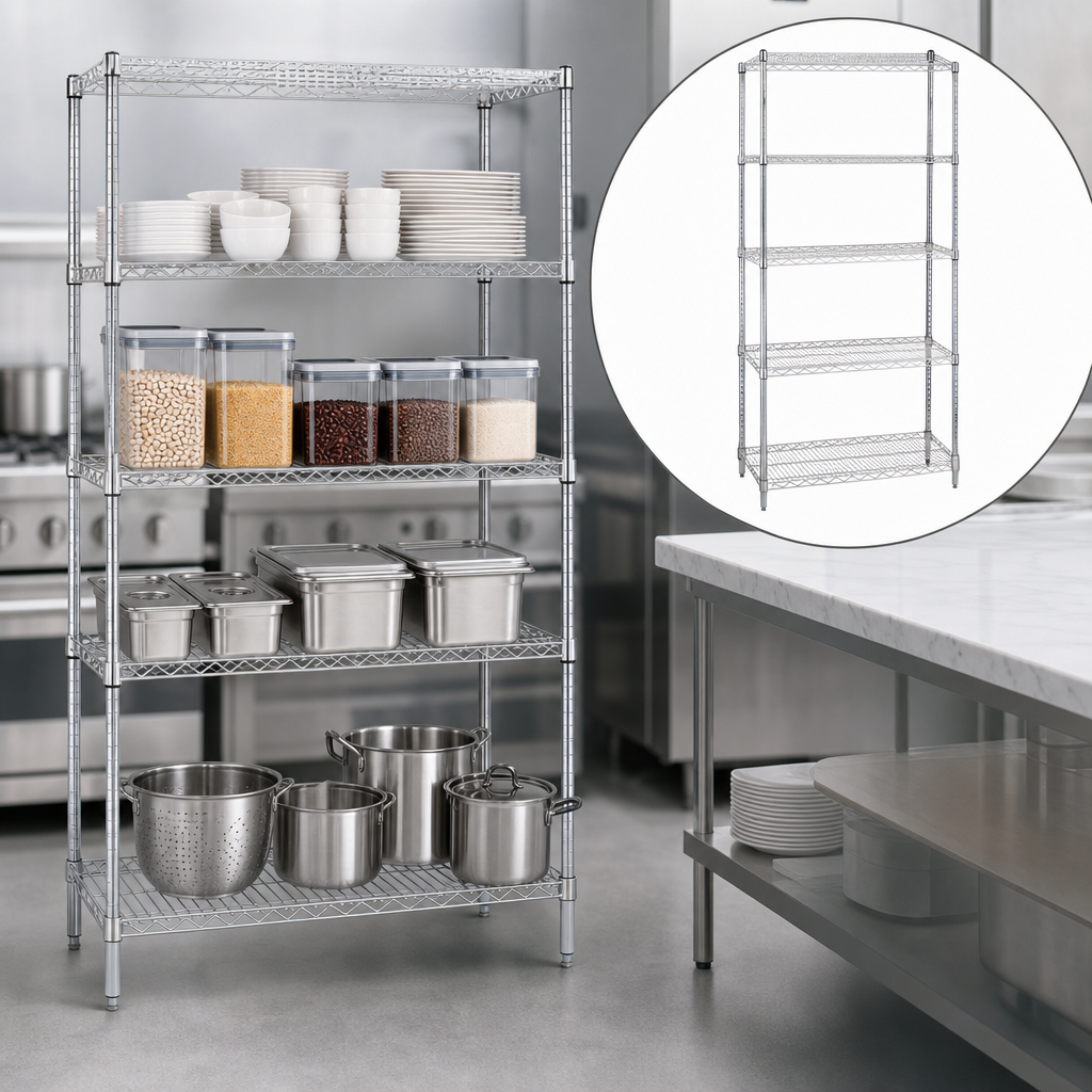 Five Wire Shelves Included