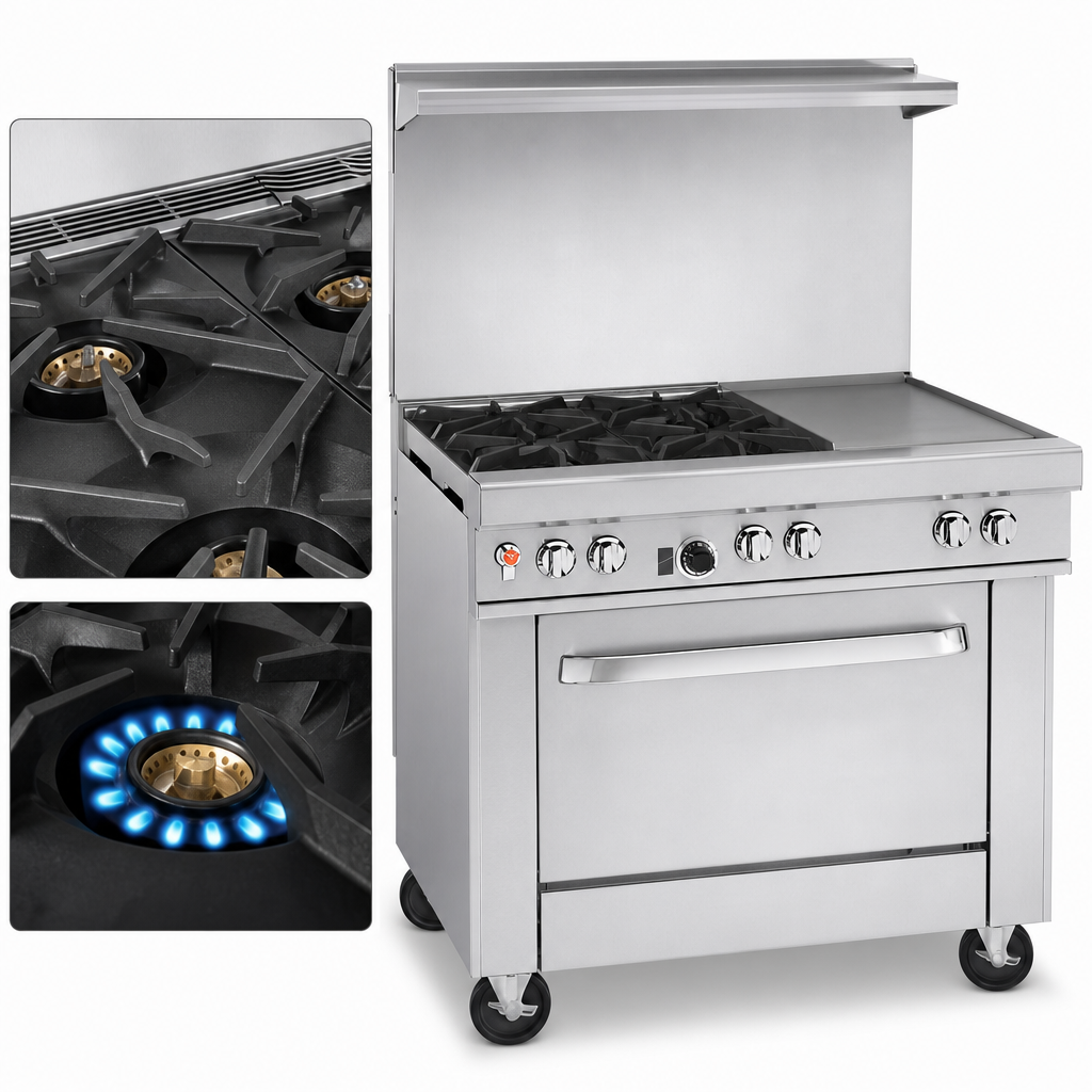 Two Non-Clog Open Burners