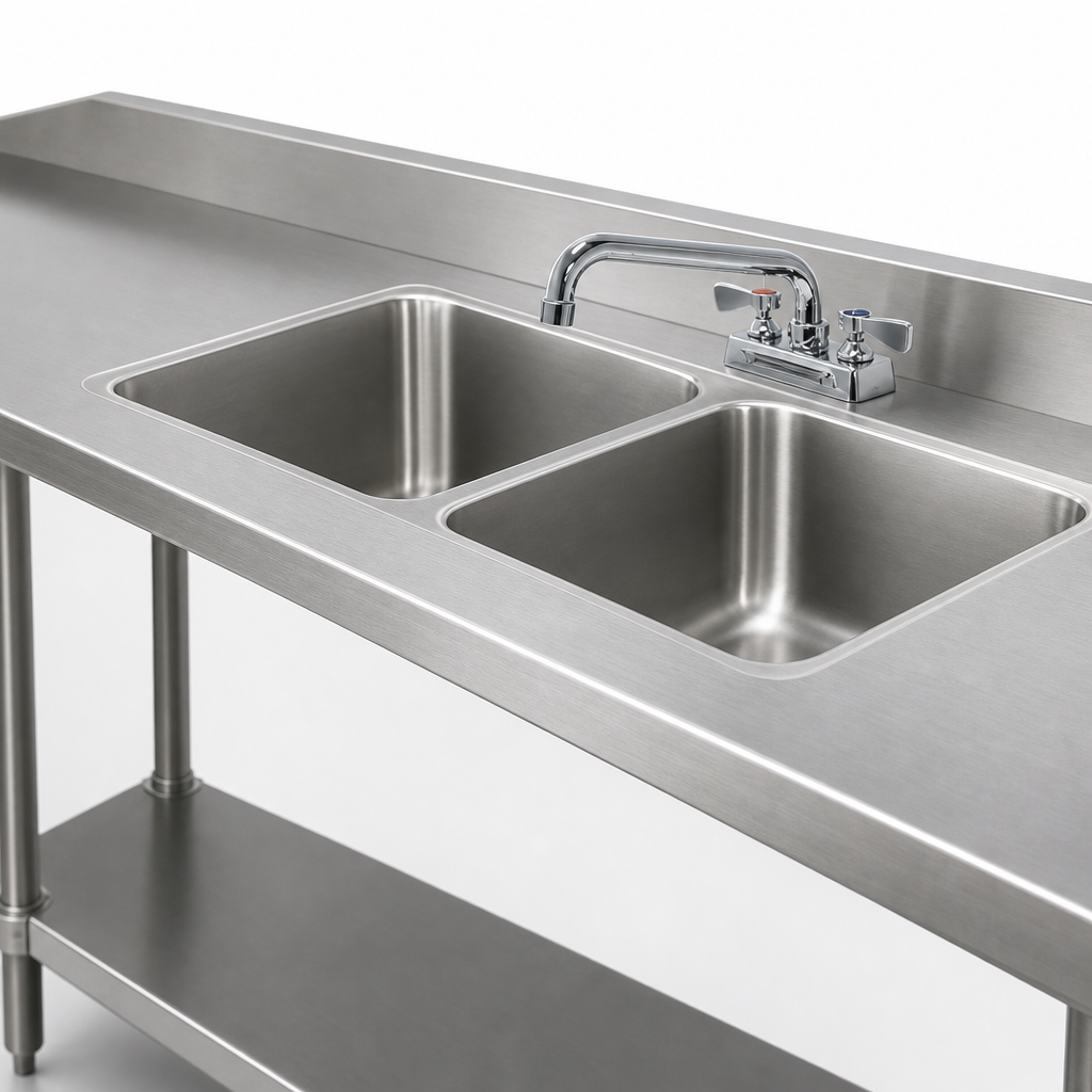 Welded Sink Into Table Top